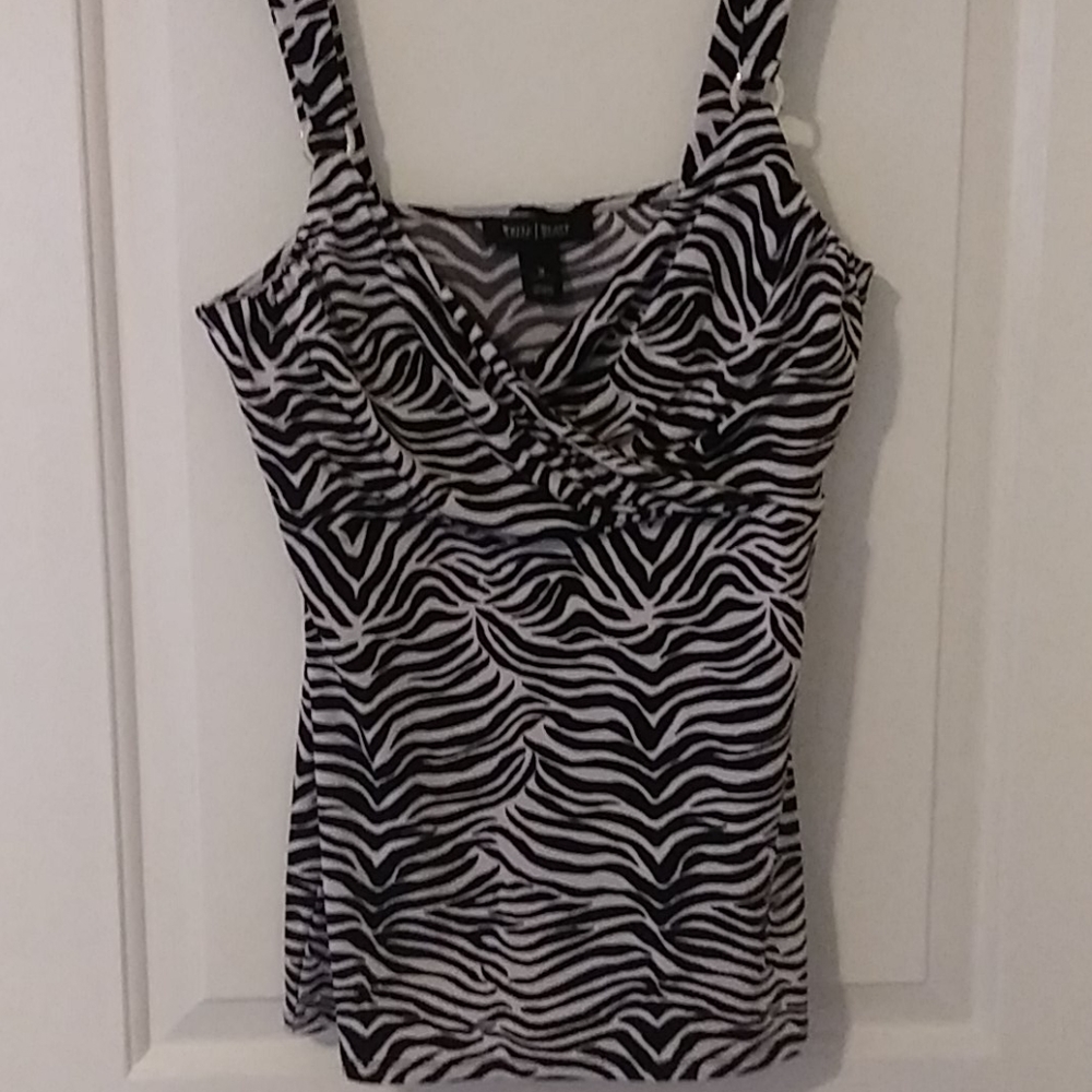 White House Black Market Zebra Tank